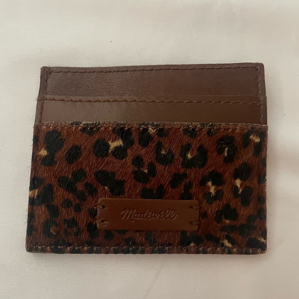 Madewell Leopard Print Brown Card Holder